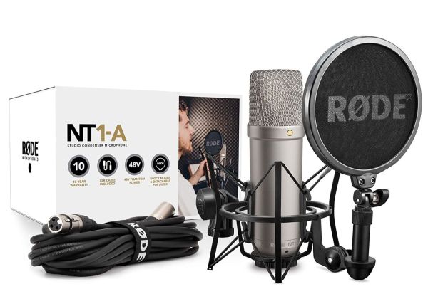 STUDIO CONDENSER MICROPHONE COMPLETE BUNDLE (SHOCK MOUNT AND POP FILTER INCL.)
