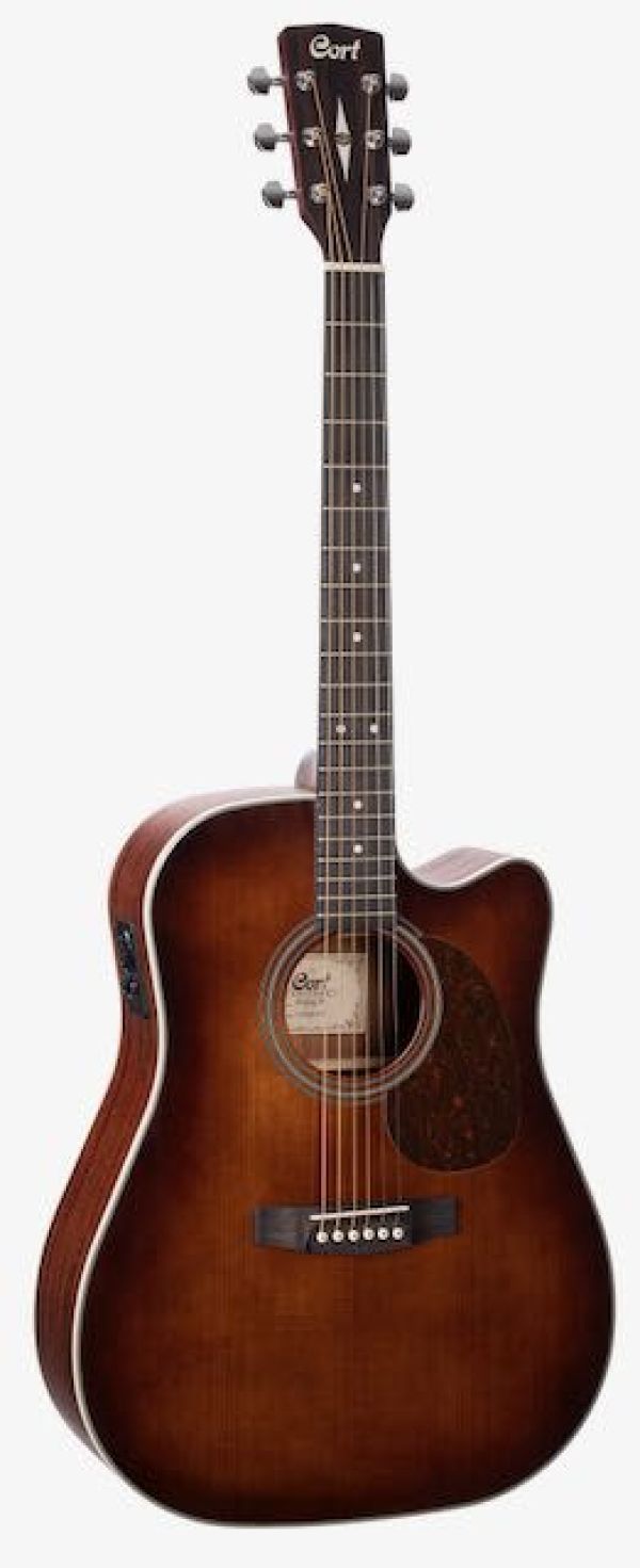 MR SERIES DREADNOUGHT CUTAWAY BODY BROWN BURST W/CORT EL.SYSTEM