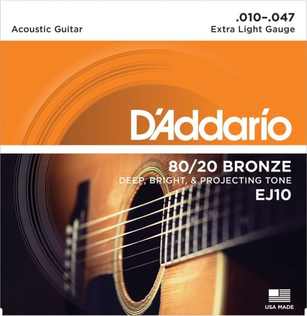 010-047 80/20 ROUND WOUND EXTRA LIGHT AC.GUITAR STRINGS SET