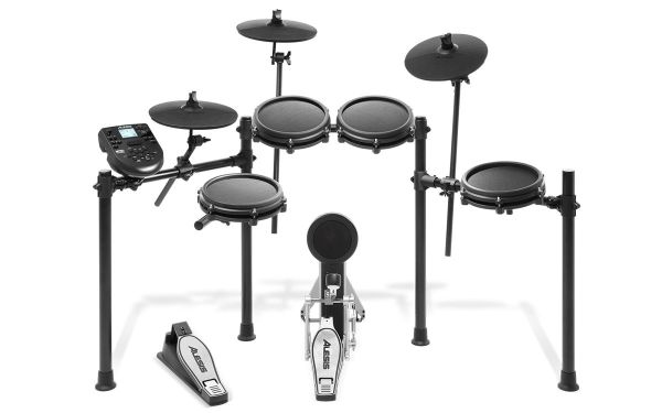 EIGHT-PIECE ELECTRONIC DRUM KIT WITH MESH HEADS